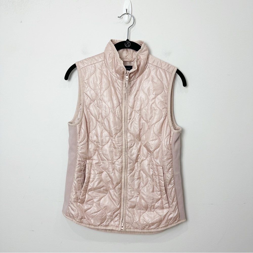 Jcrew Quilted Vest Blush Pink Lightweight Spring